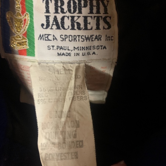 Vintage Blue and White Varsity Jacket - Picture 4 of 8